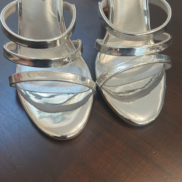 VERA MODA Becca Ankle Strap Pin Heel Open Toe Stilettos Sandals Silver - Picture 12 of 16